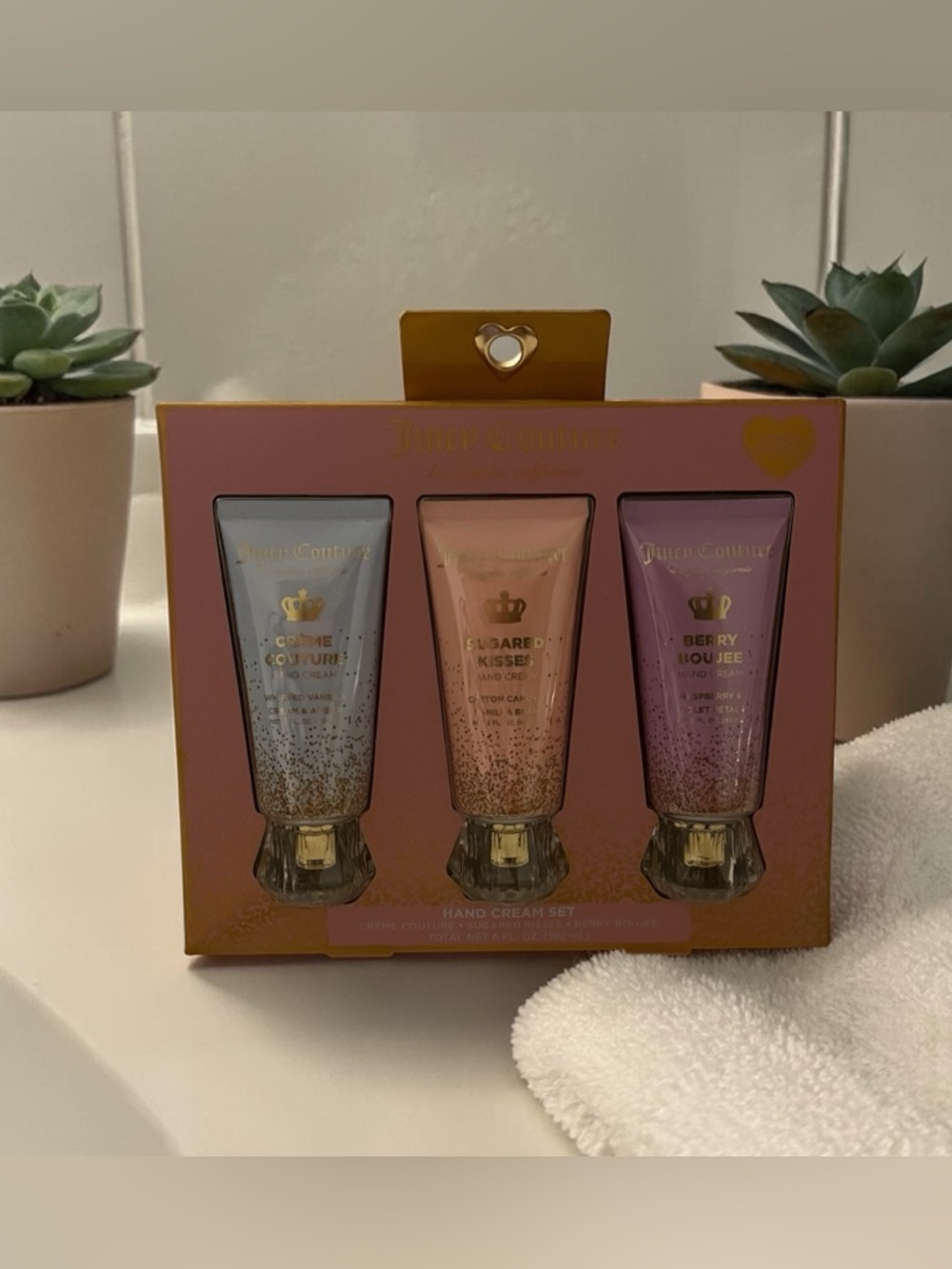 Juicy Couture Pastel Blue Peach Purple Hand Cream Gift Set PT-1/35